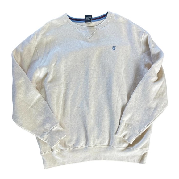 Daniel Cremieux Men's Cream Long Sleeve Crewneck Sweatshirt Size XL - Picture 1 of 5